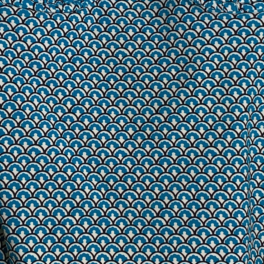 Lands’ End Aqua Print Tankini Top Sz 14 - Picture 2 of 9